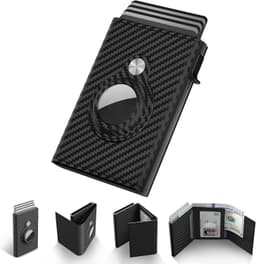 Carbon Fiber Slim Wallet with AirTag Slot